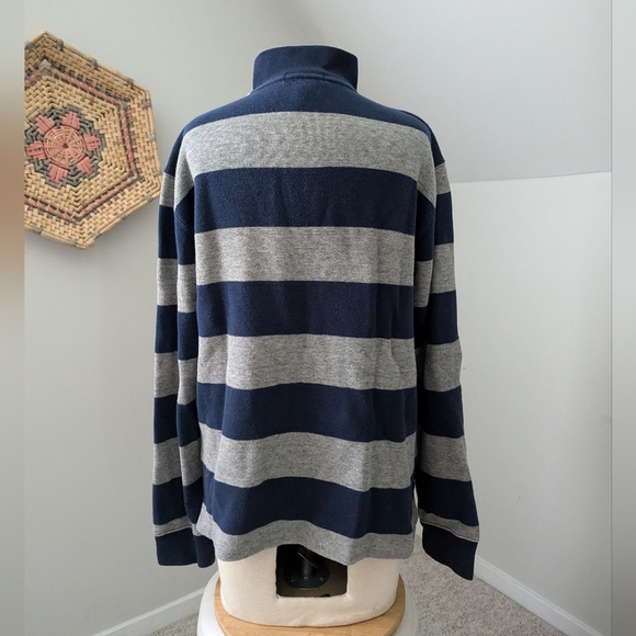 Polo Ralph Lauren Striped Quarter Zip Rugby Pullover - Picture 3 of 7